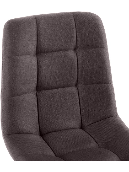 Set van 4 eetkamerstoelen Antibes stof, bruin