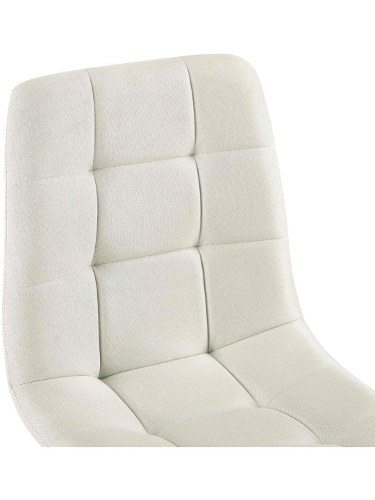 Set van 4 eetkamerstoelen Antibes stof, crème