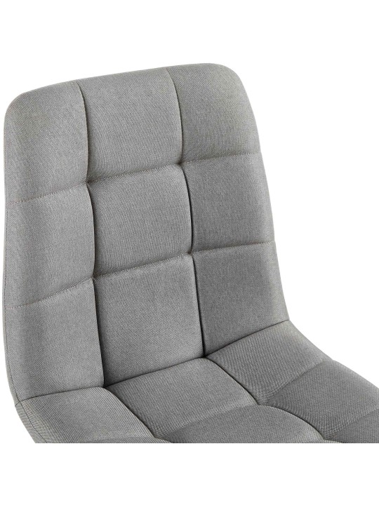 Set van 4 eetkamerstoelen Antibes stof, lichtgrijs