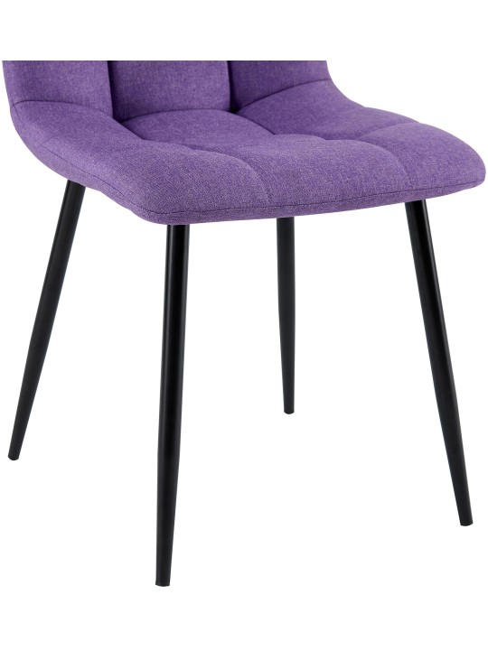 Set van 4 eetkamerstoelen Antibes stof, lila Set van 4 eetkamerstoelen Antibes stof, lila