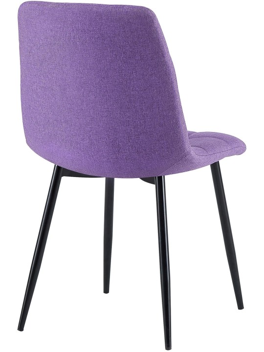 Set van 4 eetkamerstoelen Antibes stof, lila Set van 4 eetkamerstoelen Antibes stof, lila