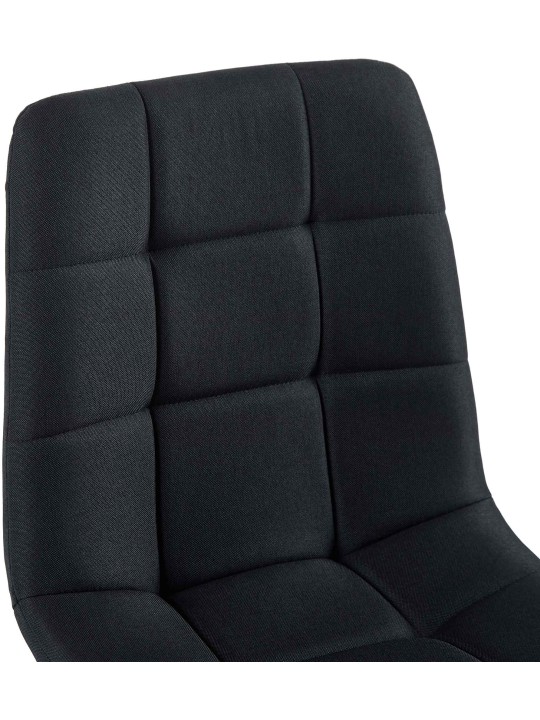 Set van 4 eetkamerstoelen Antibes stof, zwart Set van 4 eetkamerstoelen Antibes stof, zwart