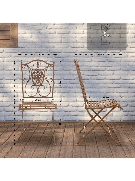 Stoel Sibell, antiek bruin