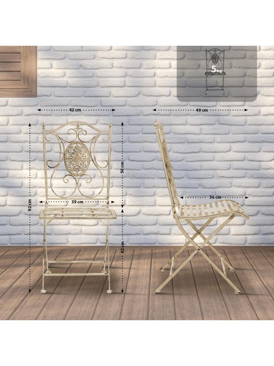 Stoel Sibell, antiek crème Stoel Sibell, antiek crème