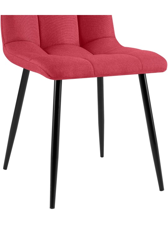 Eetkamerstoel Antibes stof, rood