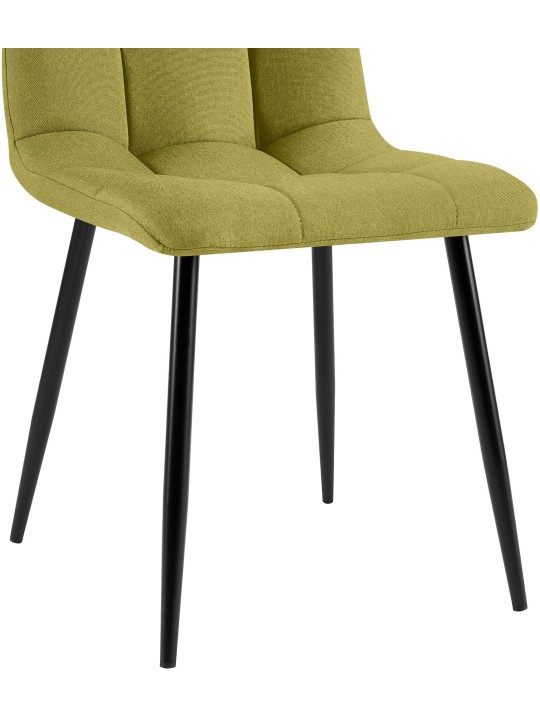 Set van 4 eetkamerstoelen Antibes stof, groen