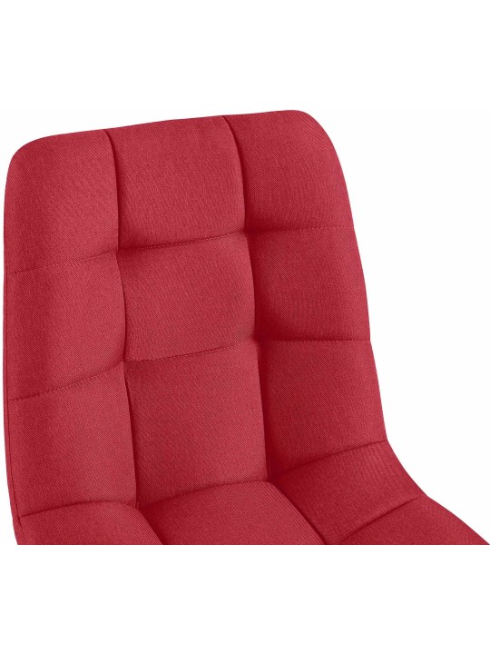 Set van 4 eetkamerstoelen Antibes stof, rood