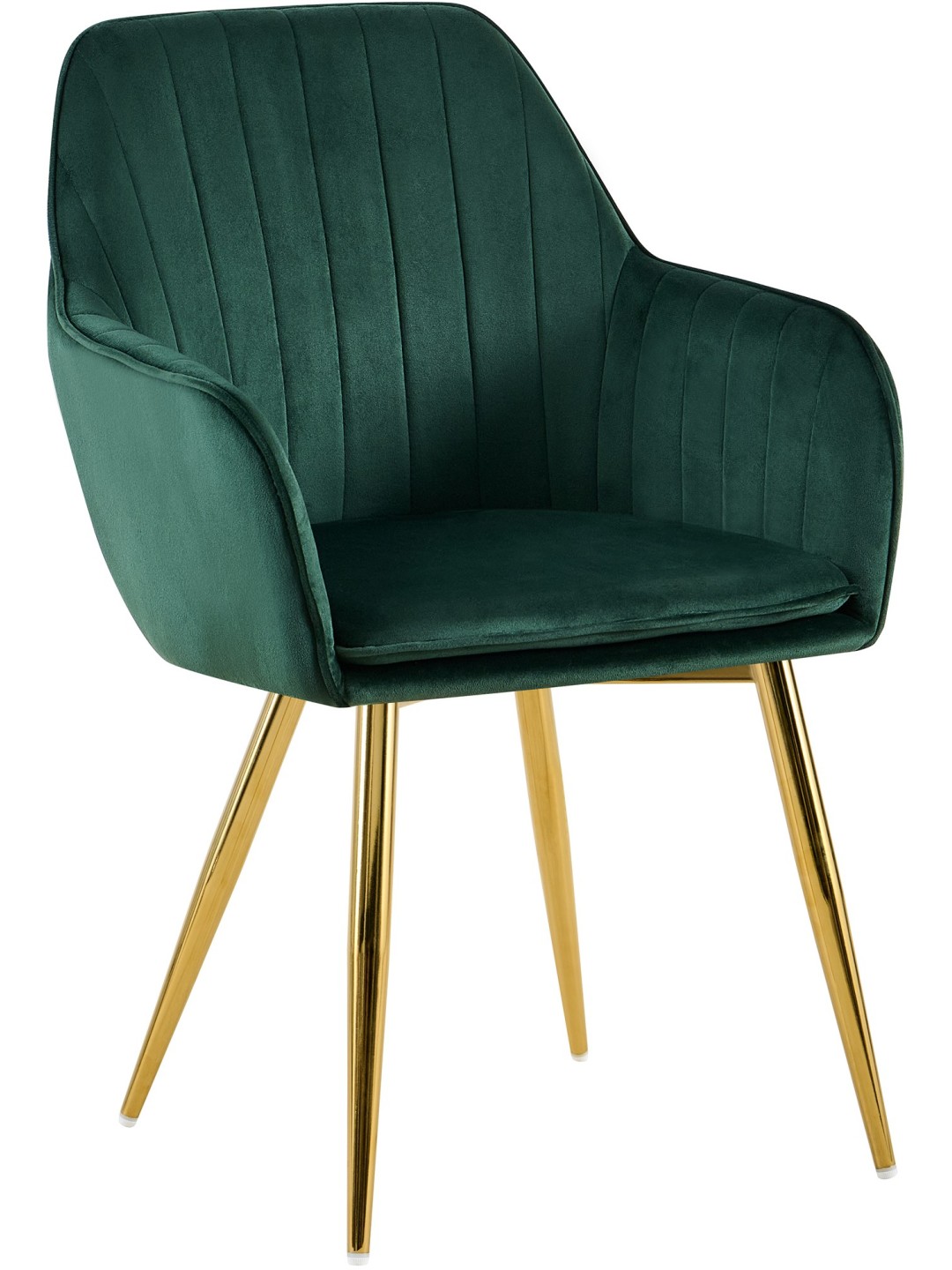Eetkamerstoel Cheryl fluweel goud, groen