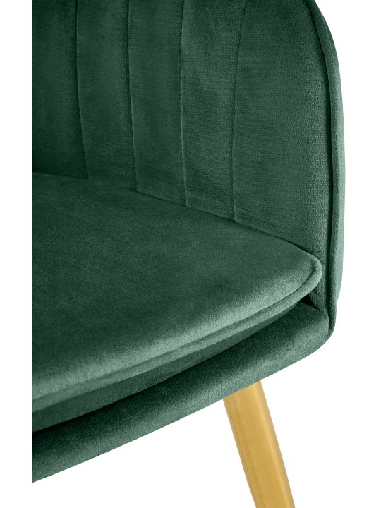 Eetkamerstoel Cheryl fluweel goud, groen Eetkamerstoel Cheryl fluweel goud, groen