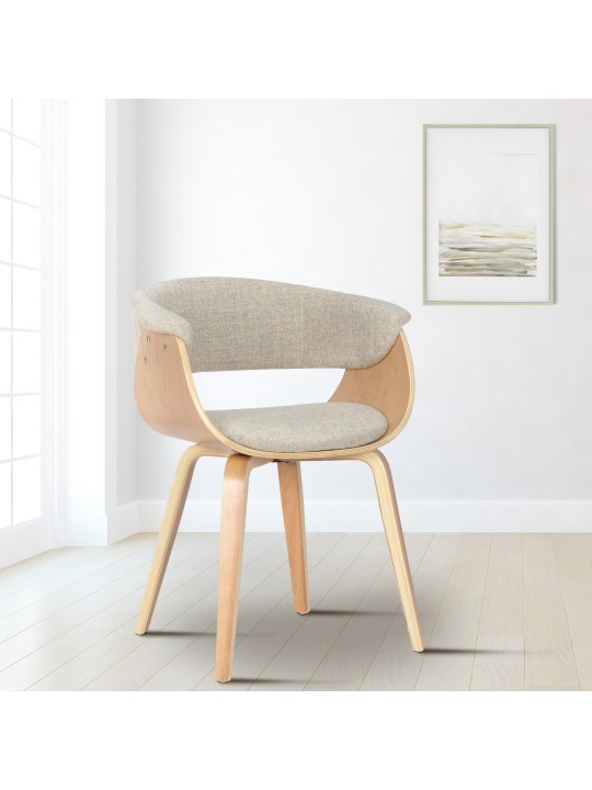 Stoel Bruce stof naturel, crème