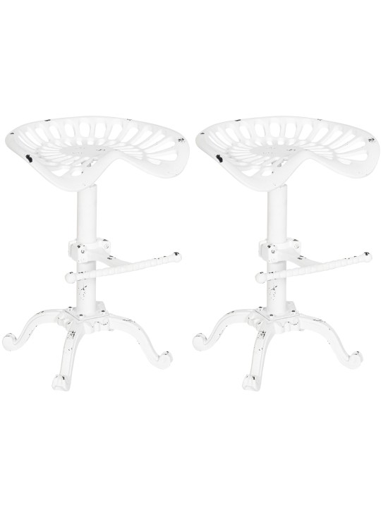 Set van 2 barkrukken Butch, antiek wit Set van 2 barkrukken Butch, antiek wit