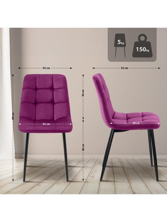 Antibes eetkamerstoel, lila Antibes eetkamerstoel, lila