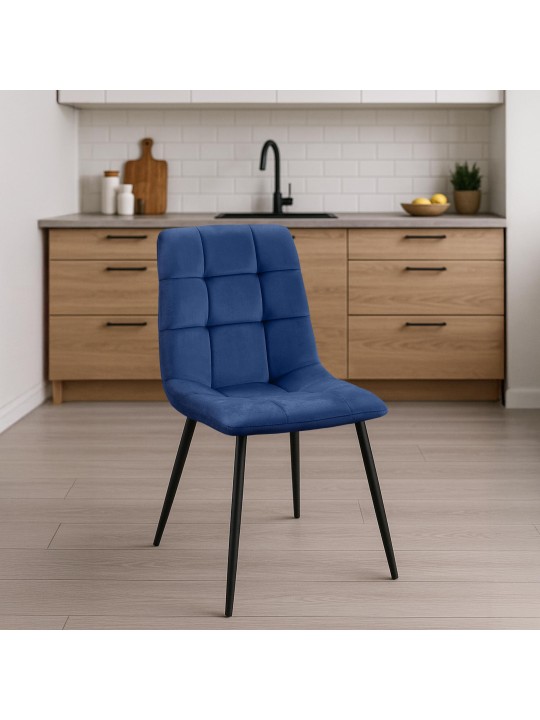Set van 4 eetkamerstoelen Antibes, blauw Set van 4 eetkamerstoelen Antibes, blauw