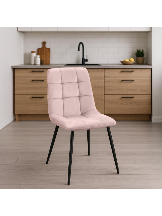 Set van 4 eetkamerstoelen Antibes, roze Set van 4 eetkamerstoelen Antibes, roze
