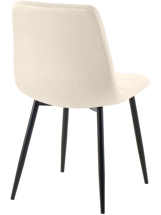 Set van 4 eetkamerstoelen Antibes, crème