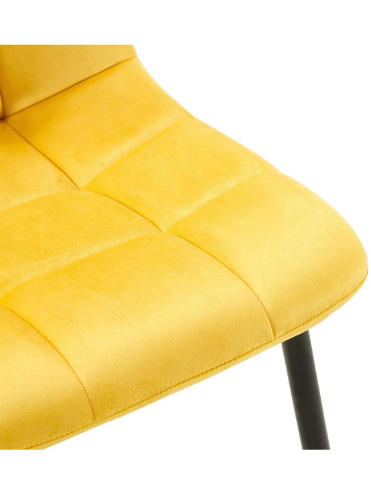 Set van 4 eetkamerstoelen Antibes, geel