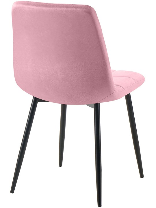Set van 4 eetkamerstoelen Antibes, roze