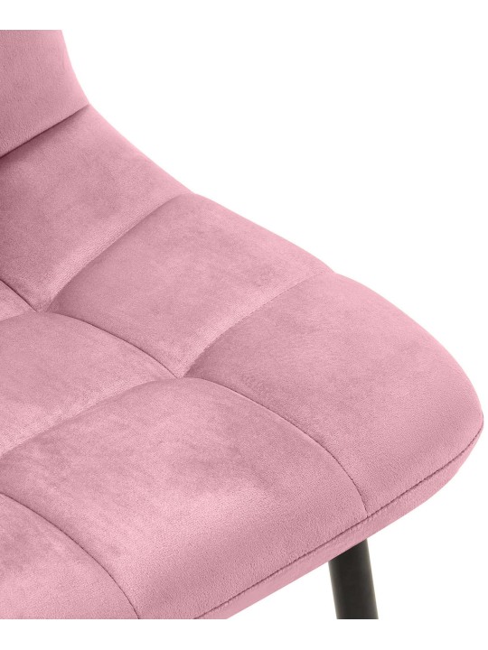 Set van 4 eetkamerstoelen Antibes, roze