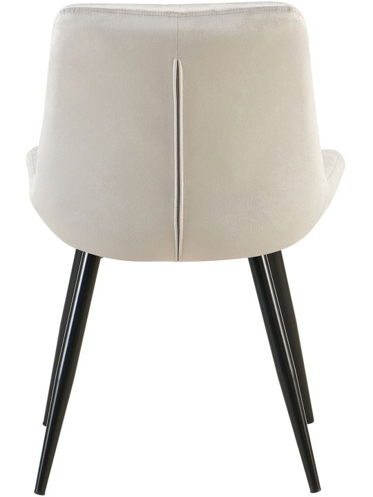 Rossford fluwelen eetkamerstoel, grijs