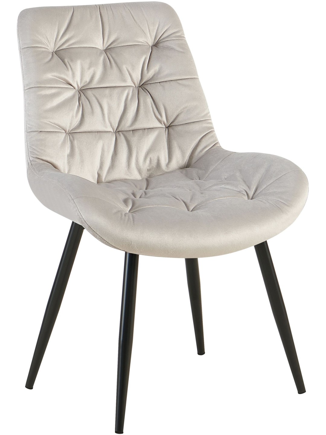 Rossford fluwelen eetkamerstoel, grijs