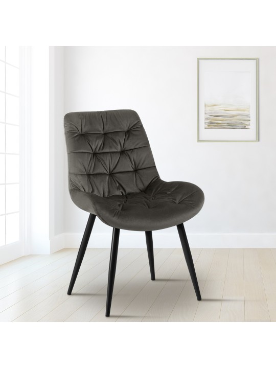 Set van 2 Rossford eetkamerstoelen, antraciet Set van 2 Rossford eetkamerstoelen, antraciet