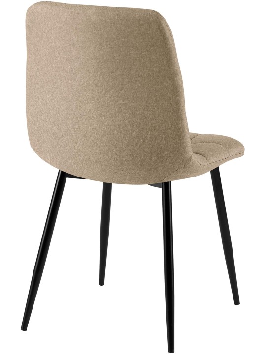 Set van 4 eetkamerstoelen Tilde stof, taupe Set van 4 eetkamerstoelen Tilde stof, taupe