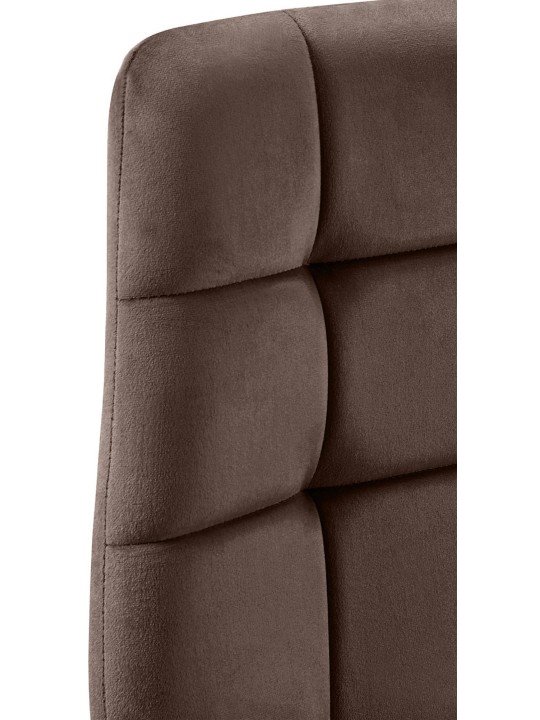 Eetkamerstoel Tilde fluweel, bruin