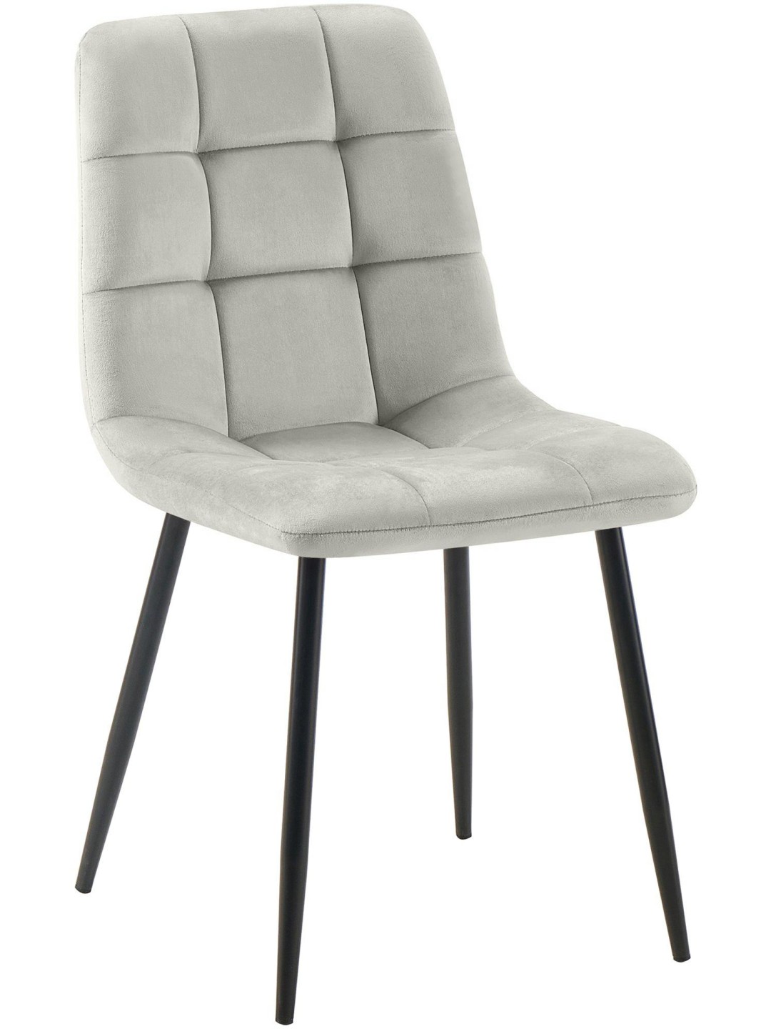 Eetkamerstoel Tilde fluweel, grijs