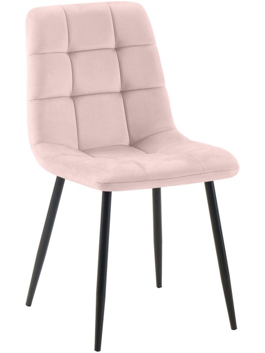 Eetkamerstoel Tilde fluweel, roze