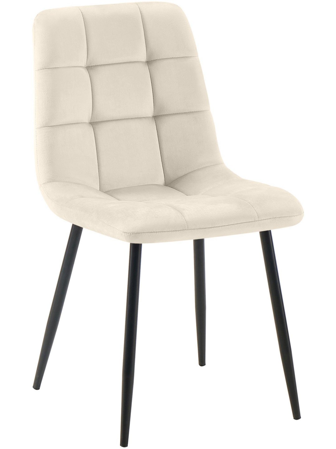 Eetkamerstoel Tilde fluweel, crème