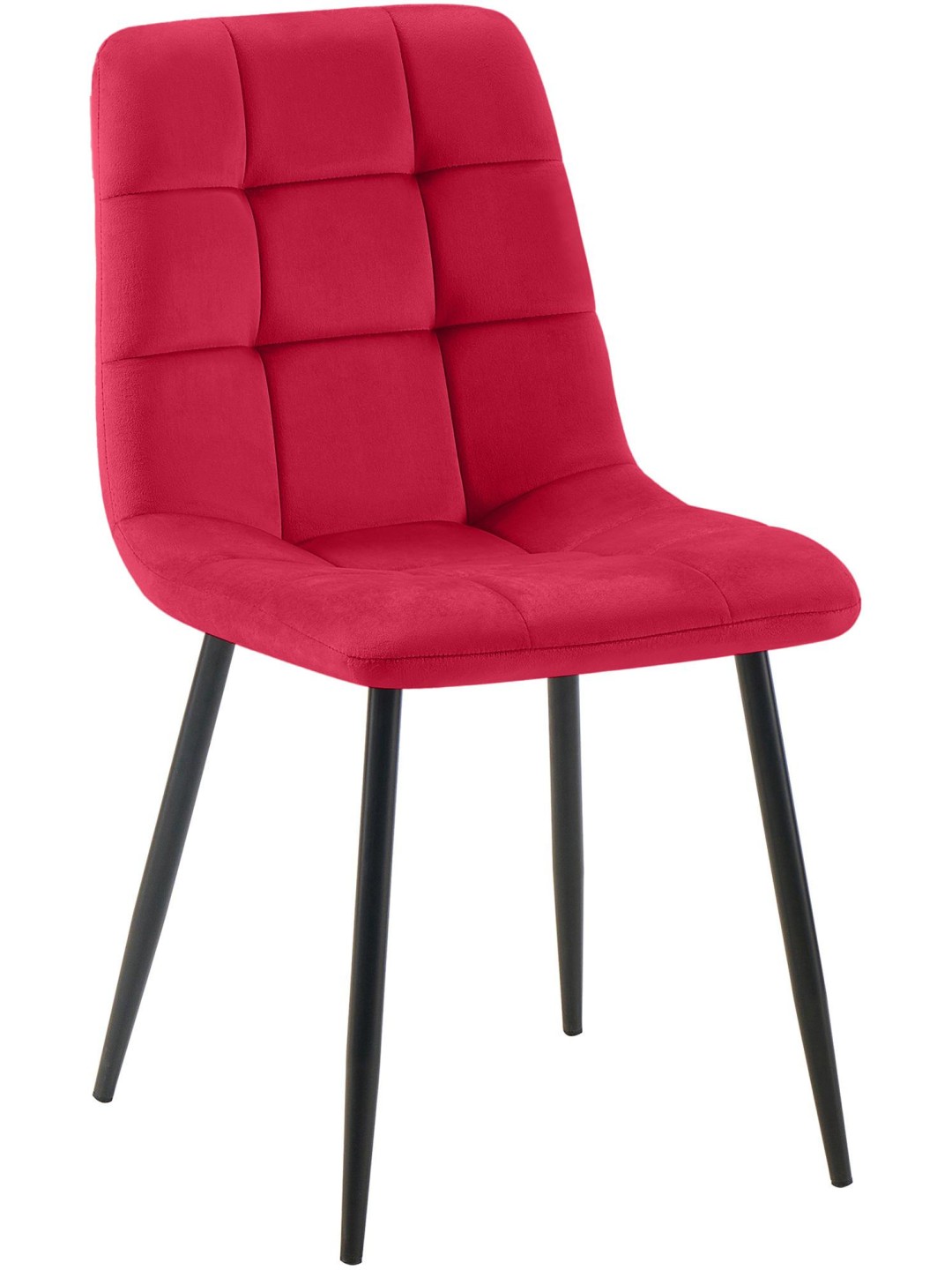 Eetkamerstoel Tilde fluweel, rood