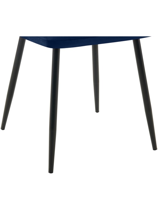 Set van 2 eetkamerstoelen Tilde fluweel, blauw