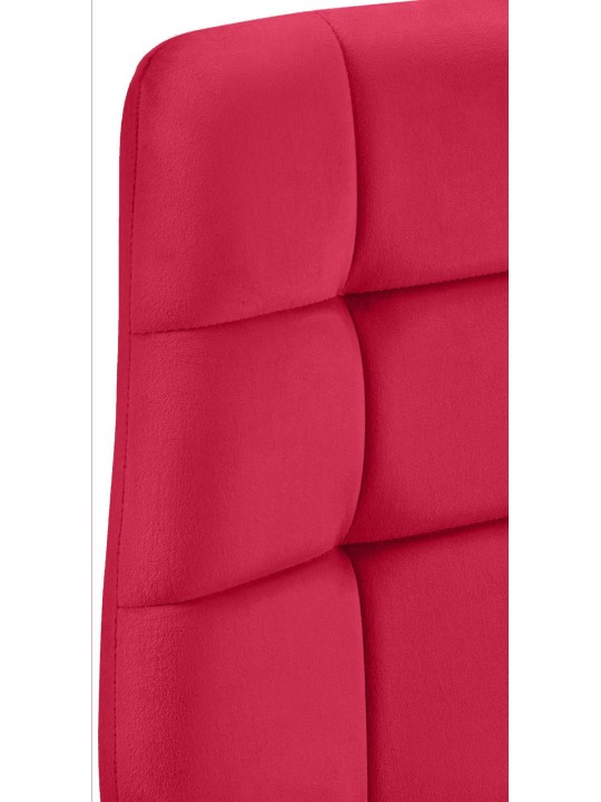 Set van 2 eetkamerstoelen Tilde fluweel, rood