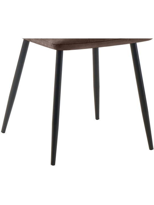 Set van 4 eetkamerstoelen Tilde fluweel, bruin