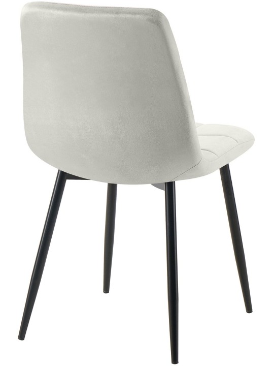 Set van 4 eetkamerstoelen Tilde fluweel, grijs