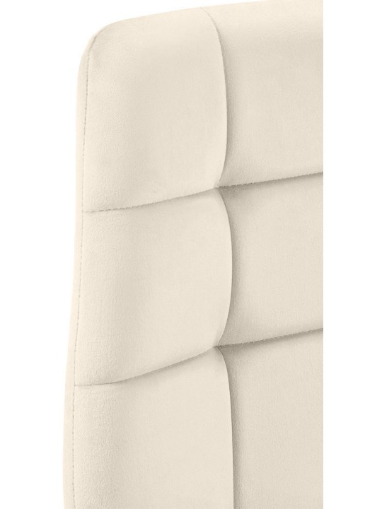 Set van 4 eetkamerstoelen Tilde fluweel, crème