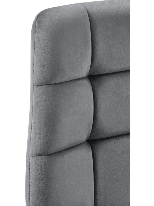 Set van 4 eetkamerstoelen Tilde fluweel, donkergrijs