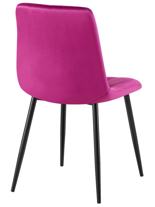 Clairton fluwelen eetkamerstoel, lila