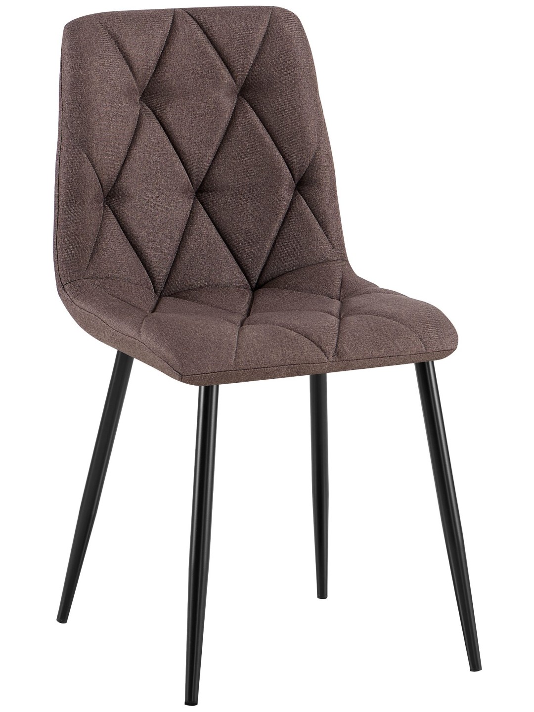 Eetkamerstoel Clairton stof, bruin