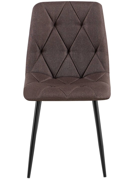 Eetkamerstoel Clairton stof, bruin Eetkamerstoel Clairton stof, bruin