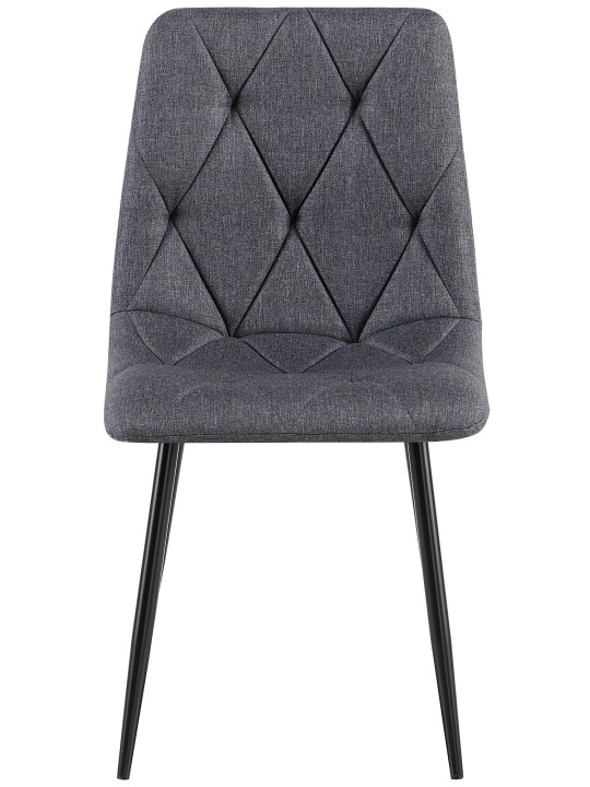 Set van 2 eetkamerstoelen Clairton stof, donkergrijs