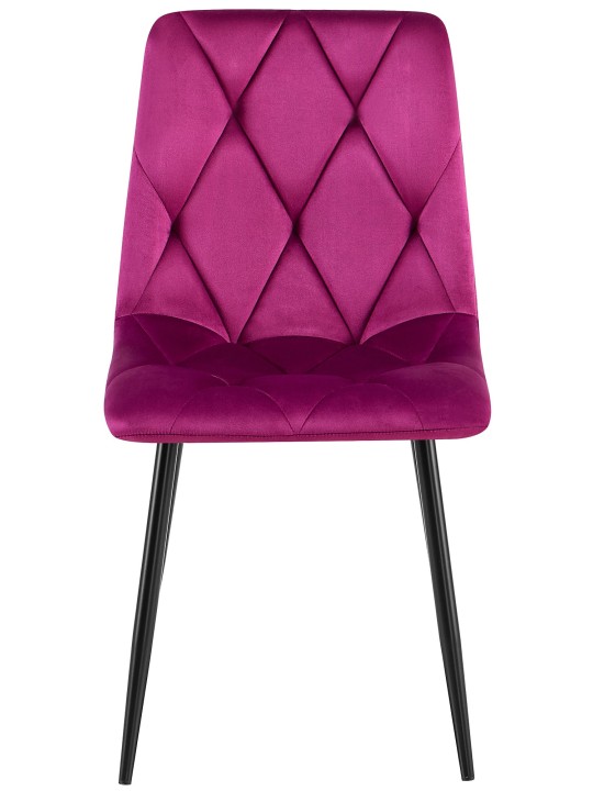 Set van 2 eetkamerstoelen Clairton fluweel, lila Set van 2 eetkamerstoelen Clairton fluweel, lila