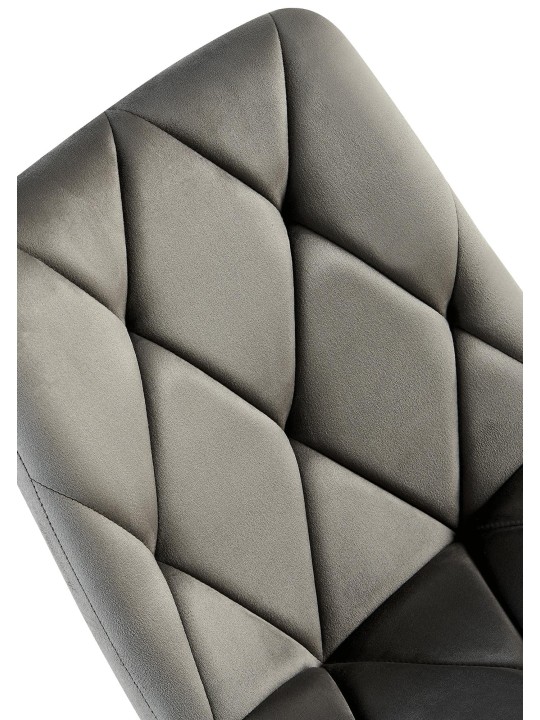 Set van 2 eetkamerstoelen Clairton fluweel, antraciet