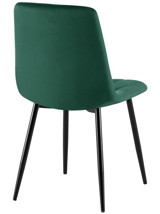 Set van 2 eetkamerstoelen Clairton fluweel, groen Set van 2 eetkamerstoelen Clairton fluweel, groen