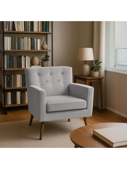 Fauteuil Kioni Koord, grijs