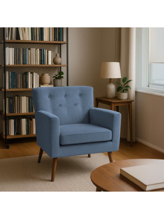 Fauteuil Kioni Koord, blauw