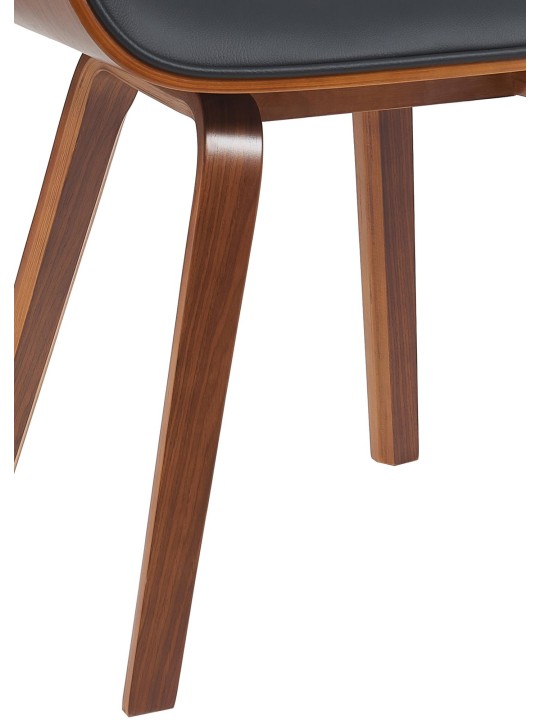 Bezoekersstoel Beverley kunstleer, walnoot/zwart Bezoekersstoel Beverley kunstleer, walnoot/zwart