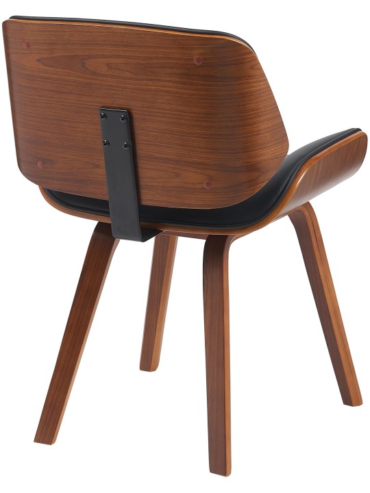 Bezoekersstoel Beverley kunstleer, walnoot/zwart Bezoekersstoel Beverley kunstleer, walnoot/zwart