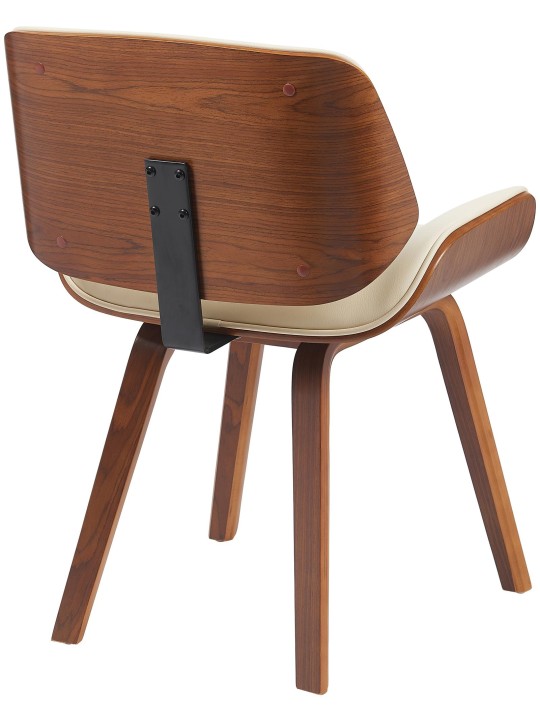 Bezoekersstoel Beverley kunstleer, walnoot/crème Bezoekersstoel Beverley kunstleer, walnoot/crème