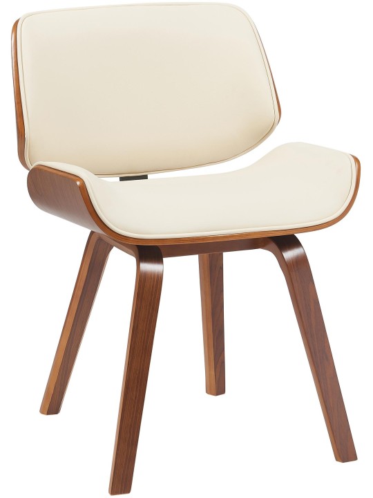 Bezoekersstoel Beverley kunstleer, walnoot/crème Bezoekersstoel Beverley kunstleer, walnoot/crème